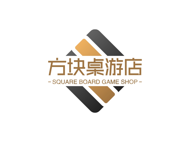 方块桌游店logo设计案例