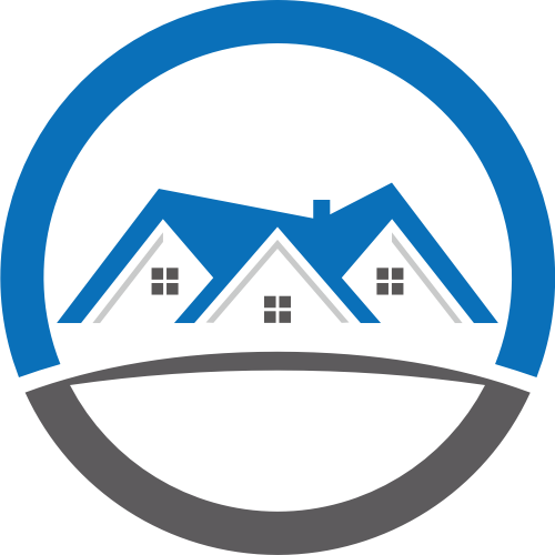 蓝色房屋矢量logo图标