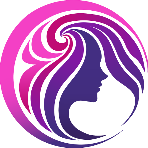 紫色女性渐变矢量logo图标