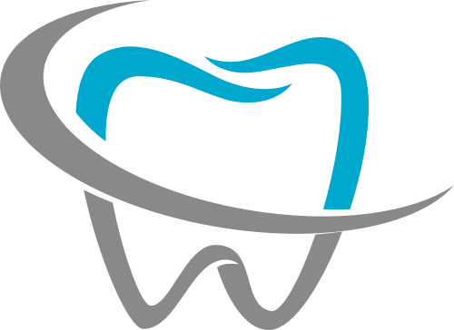 蓝色灰色牙齿矢量logo图标