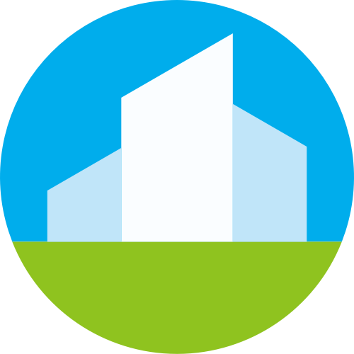 蓝色绿色建筑矢量logo图标