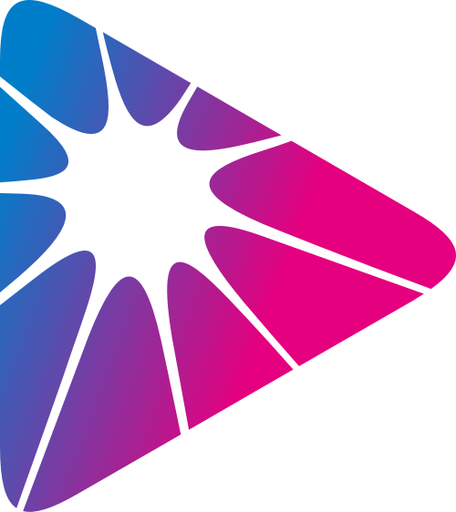 蓝色紫色三角形矢量logo图标
