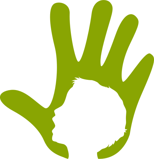 绿色手矢量logo元素