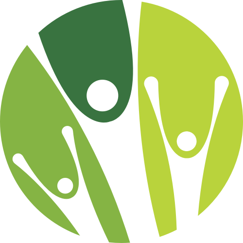 绿色圆形人物矢量logo图标
