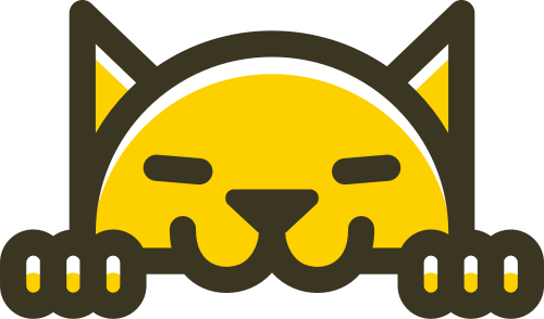 黄色猫矢量logo