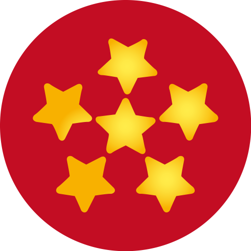 红色黄色星星矢量logo元素