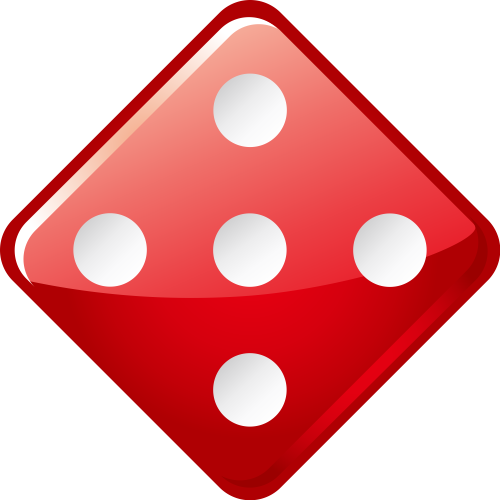 红色骰子矢量logo元素