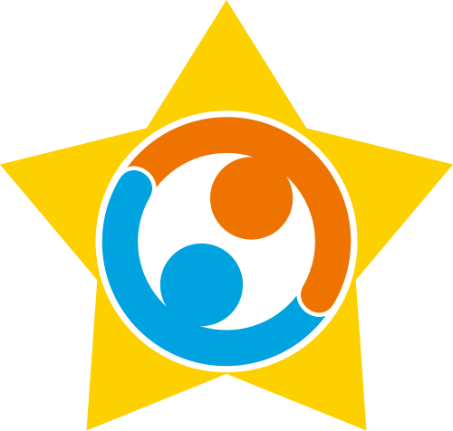 黄色星星人物矢量logo