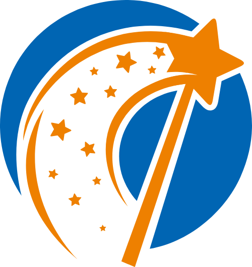 圆形星星魔法棒矢量logo矢量logo