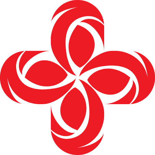 红色花纹图形矢量logo