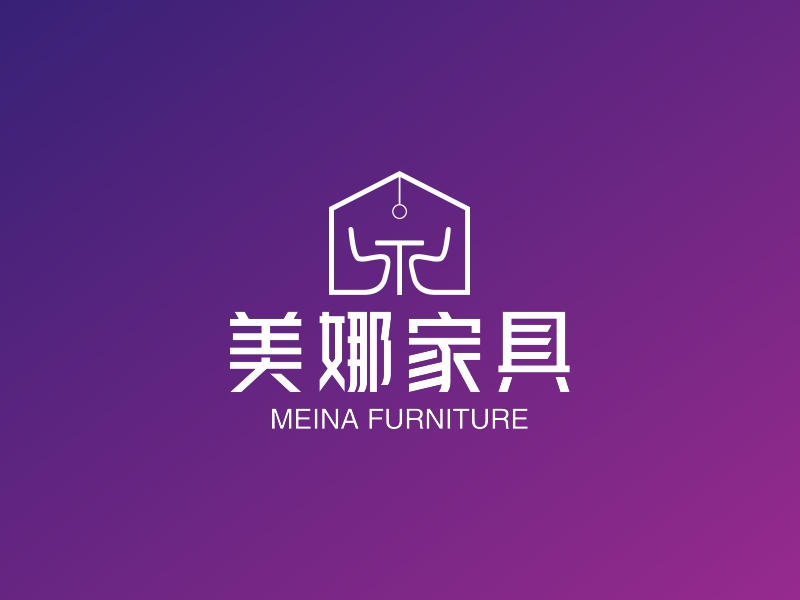 美娜家具logo设计