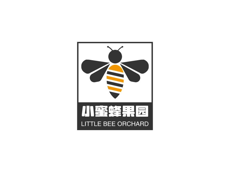 小蜜蜂果园logo设计