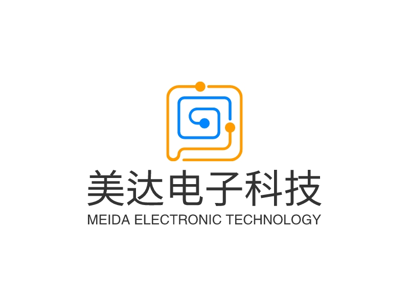 美达电子科技logo设计